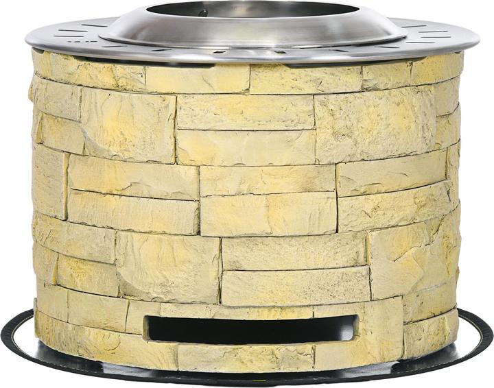Produktbild Outsunny Feuerschale mit Bodenschutzmatte und Belüftungsöffnung am Boden (52 cm)