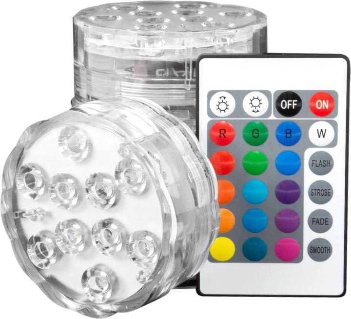 Image du produit Casativo Lot de 8 lampes LED multicolores sous l'eau avec télécommande, IP68