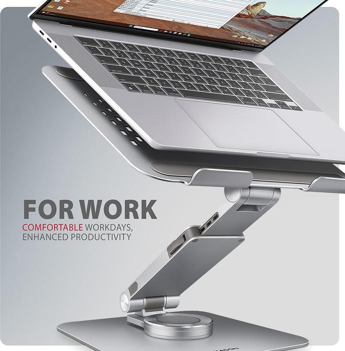 Actual product image Axagon STND-LR stand with 360° rotation for laptops and tablets