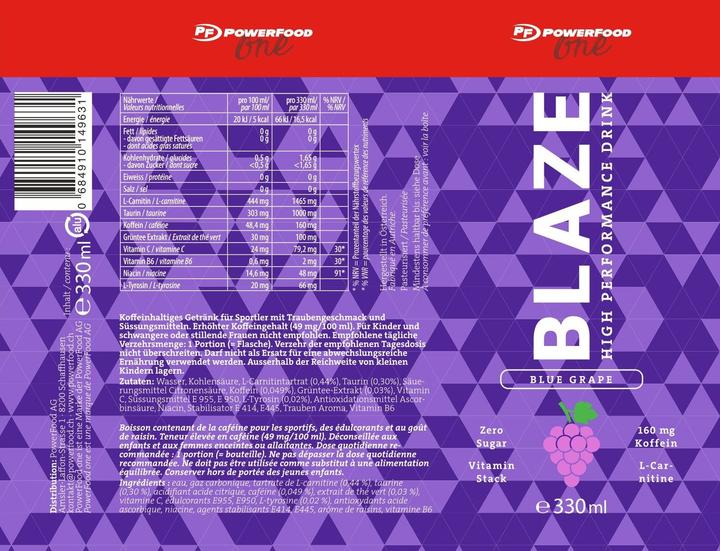 Image du produit Powerfood One Blaze (Raisin, 24 x)