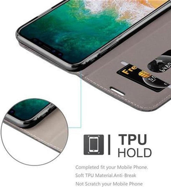 Produktbild Cadorabo Book Jeans Optik Cover (Apple iPhone X)