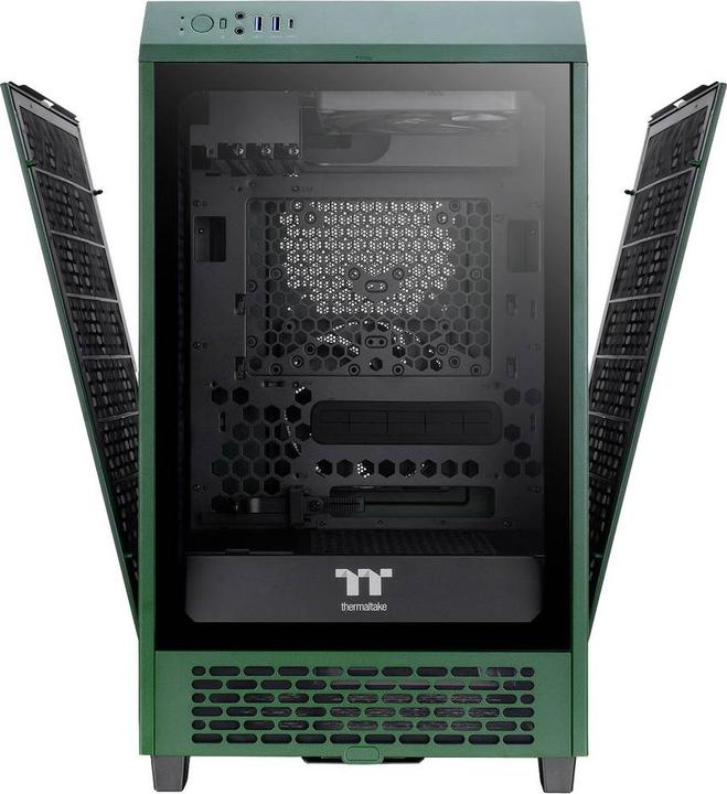Actual product image Thermaltake The Tower 200 (dark green, tempered glass) (Mini-ITX)