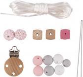 Image du produit Rayher Kit de bricolage: chaîne de tétine, rose, rosé