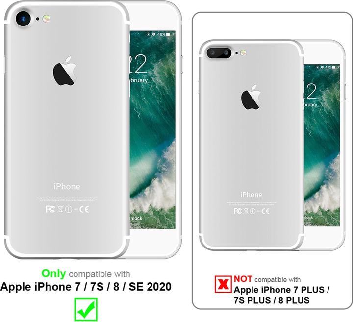 Actual product image Cadorabo TPU Striped Glass Cover (Apple iPhone 7, Apple iPhone SE (2nd Gen))