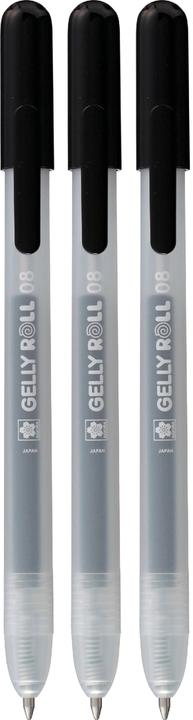 Productafbeelding Sakura Gelly Roll Retractable Classic Gelschreiber transparent 0,4 mm, Schreibfarbe: schwarz, 3 St. (Zwart, 3x)