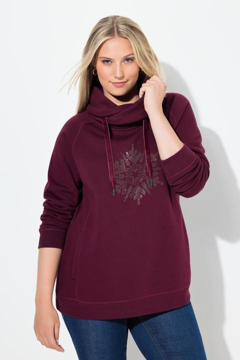 Produktbild Ulla Popken Sweatshirt, Schneeflocke, Stehkragen, Langarm (60)