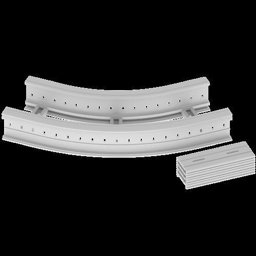 Actual product image Unex 67337-04 Flat elbow 45Â° 135x300 R600 made of U23X RAL7035