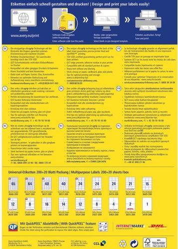 Image du produit Avery Étiquettes universelles