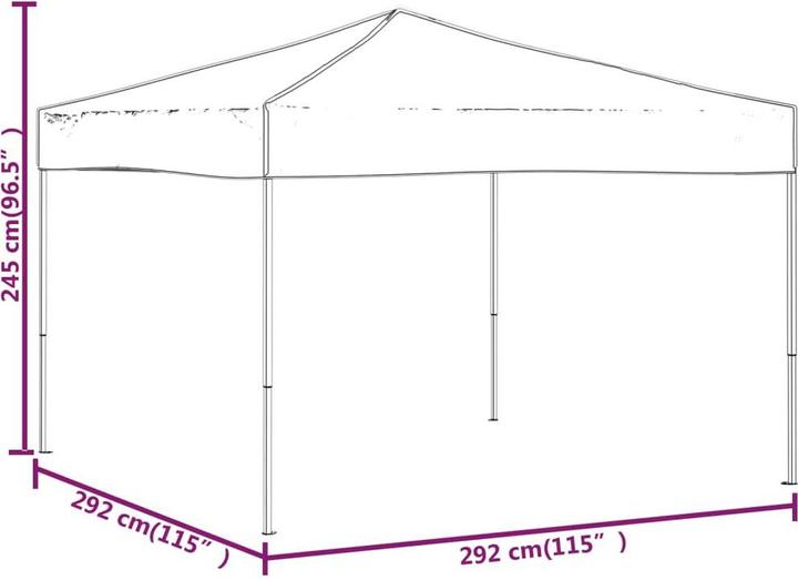 Actual product image vidaXL Partyzelt (292 cm, 292 cm)