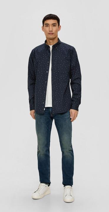 Produktbild s.Oliver Hemd Slim: Hemd mit Allover-Print (XL)