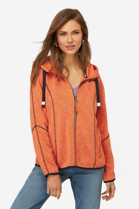 Produktbild Laurasøn Strickfleece-Jacke, Kapuze, Zipper, Langarm, OEKO-TEX (M)