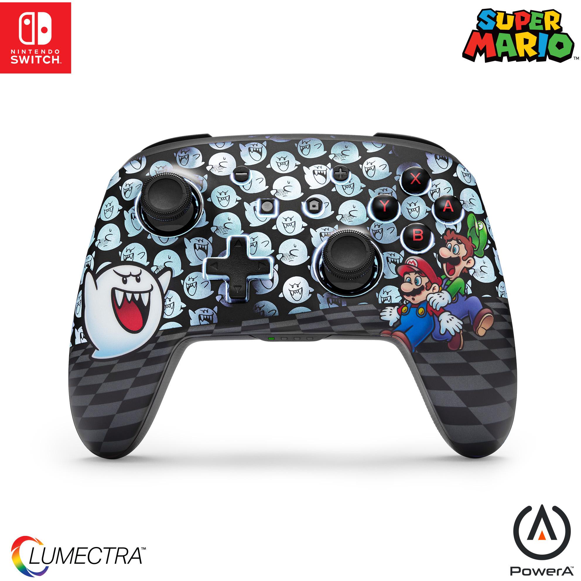PowerA Enhanced Wireless Controller for Nintendo Switch with Lumectra – Mario Peek-A-Boo (Switch), Controller gaming, Nero