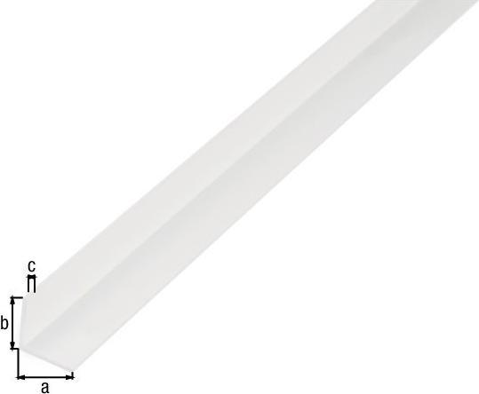 Actual product image Kaiserthal Angle profile PVC white 20x20x1.5 mm, 2 m
