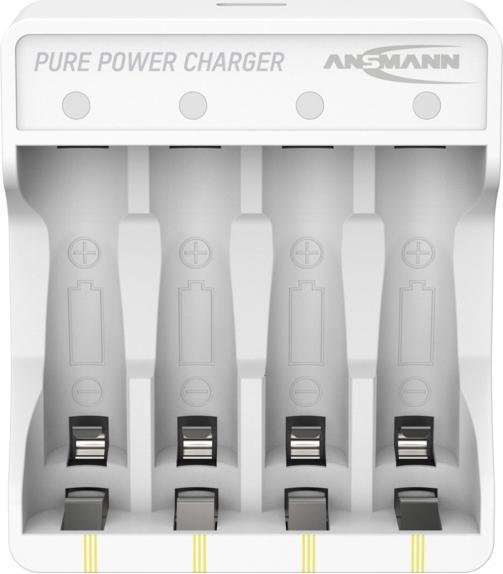 Produktbild Ansmann Pure Power Ladegerät für 1-4 Li-Ion Akkus (Micro AAA/ Mignon AA) inkl. USB-C Ladekabel (Ladegerät ohne Akku)