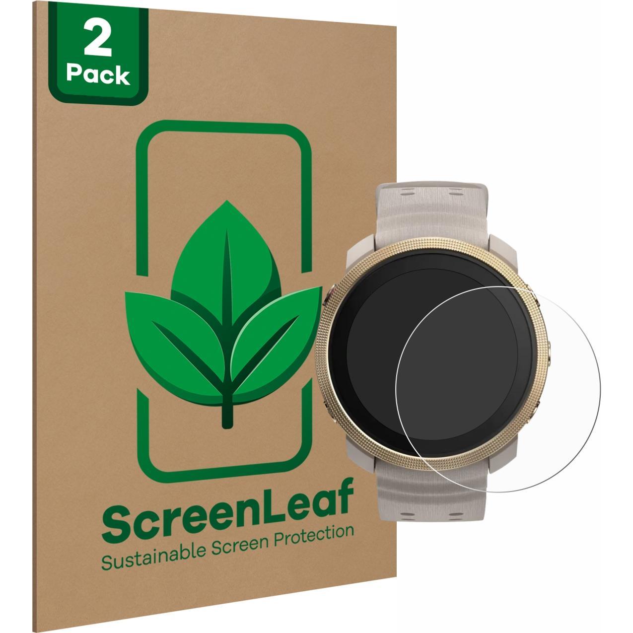 ScreenLeaf Schutzfolie nachhaltiger Displayschutz Displayschutzfolie Folie Klar Transparent, Smartwatch Schutzfolie, Tra...
