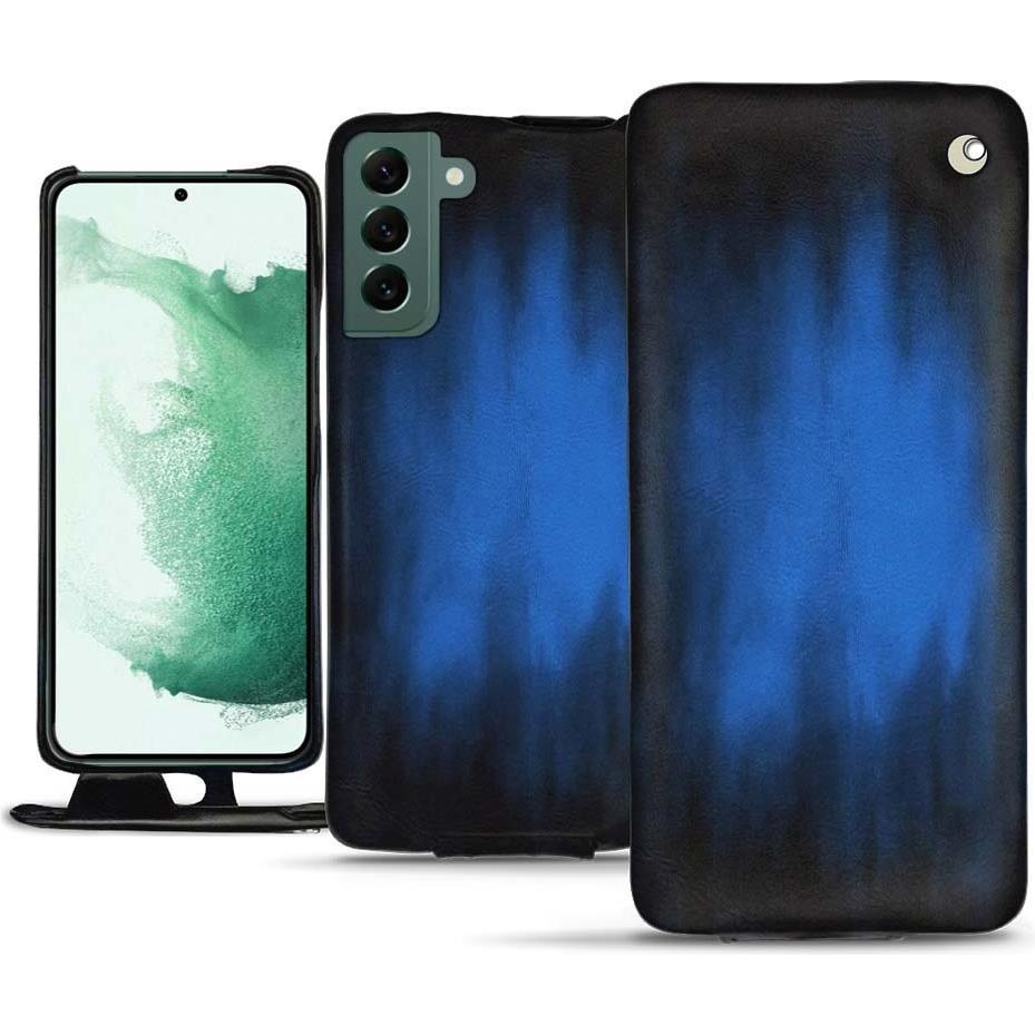 Noreve Lederschutzhülle vertikal (Samsung Galaxy S22+ 5G), Smartphone Hülle, Blau