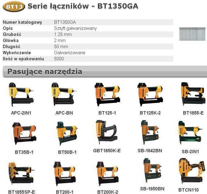 Productafbeelding Bostitch BT13-50-50mm Verzinkte Brad Spijker Verpakking van 5000 - BOSBT1350GA5