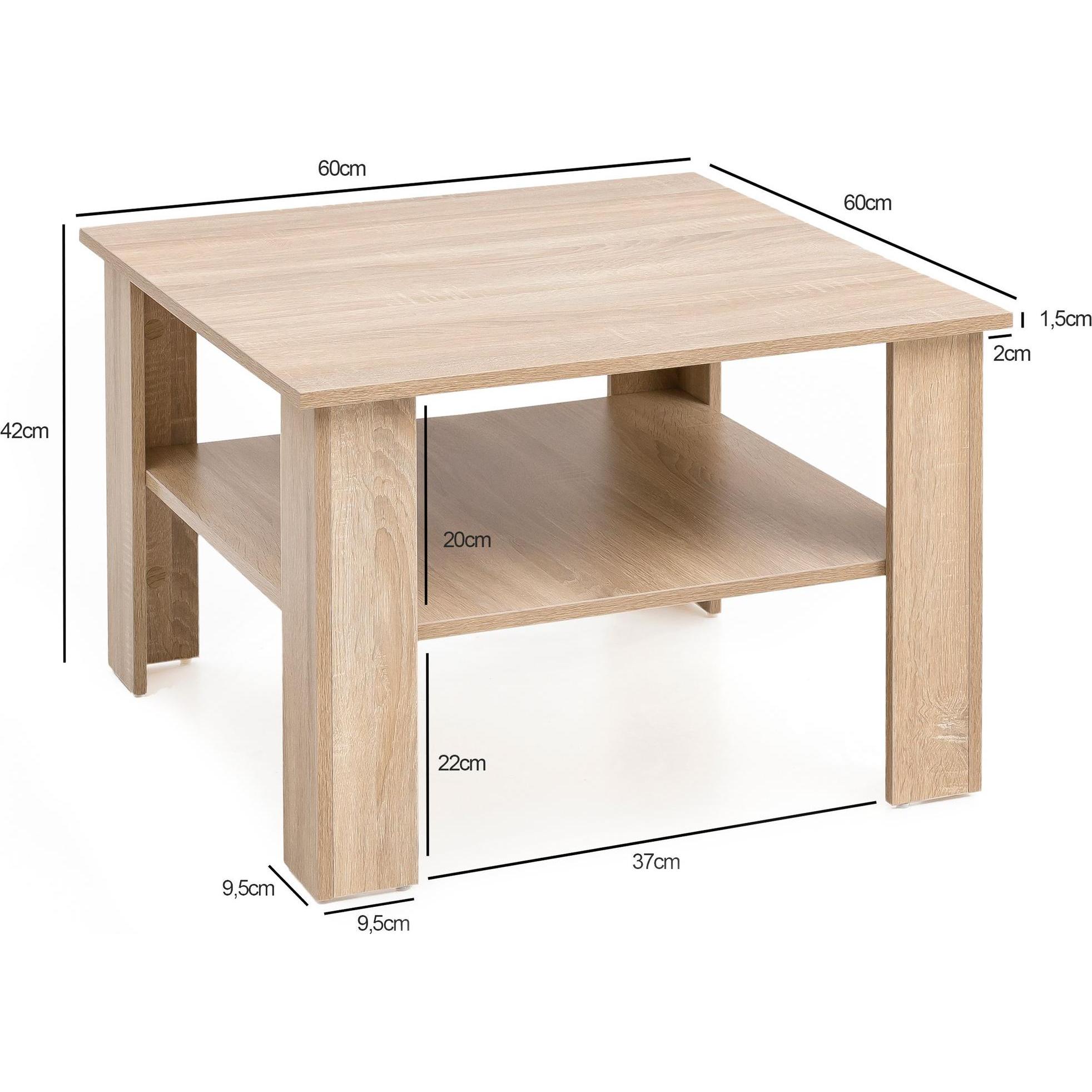 Thumbnail - FineBuy, Couchtisch + Beistelltisch, Aurora (60 x 42 x 60 cm)