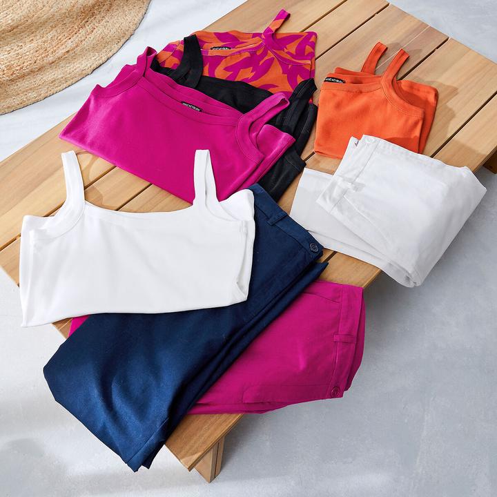 Actual product image Anne Weyburn 7/8 trousers in linen/cotton (40)