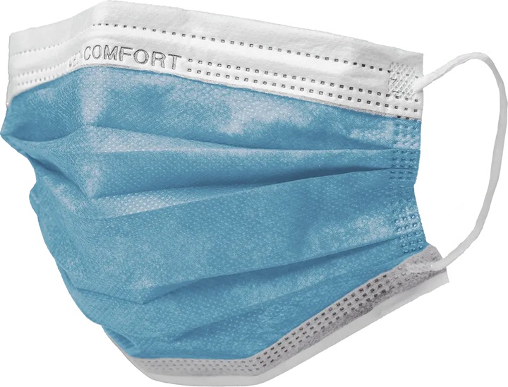 Actual product image Ampri MED-COMFORT face mask 3-lg. TYPE IIR - blue (50 x)