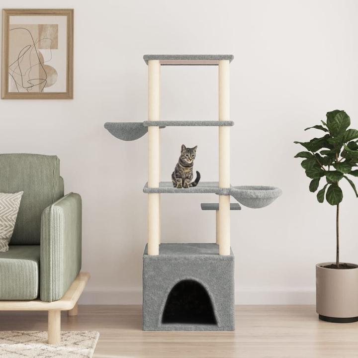 Actual product image vidaXL Kratzbaum (147 cm, Light grey)