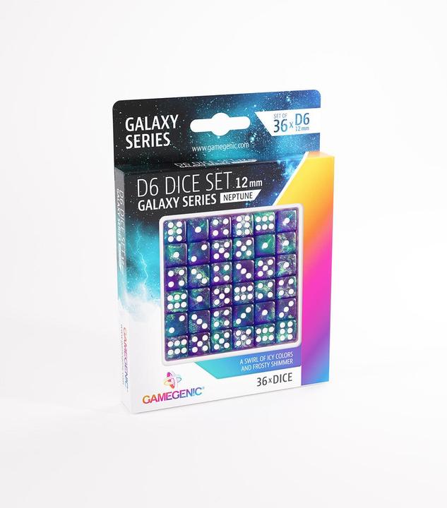 Actual product image Gamegenic Set de 36 Dés D6 - Galaxy Series : Neptune