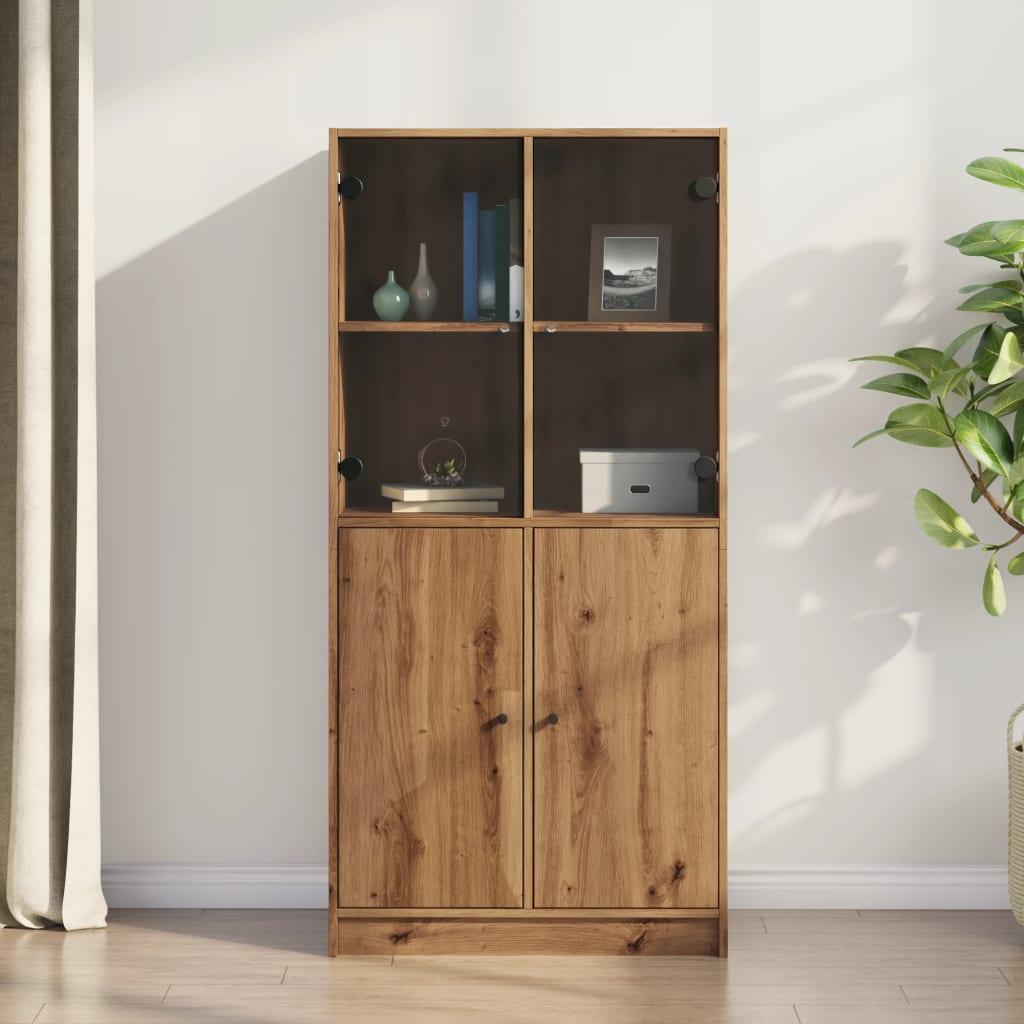 VidaXL, Kommode + Sideboard, Highboard mit Türen (68 x 37 x 142 cm)
