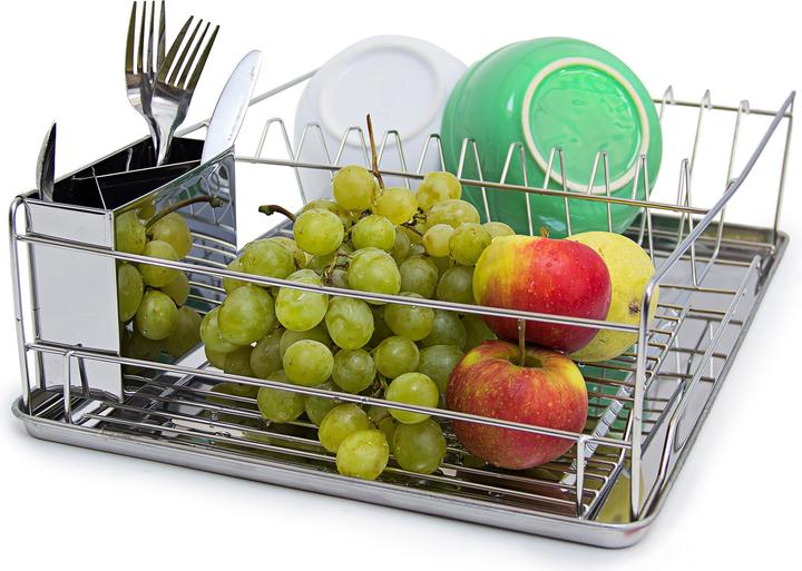 Actual product image Relaxdays Abtropfgestell mit Besteckkorb XL