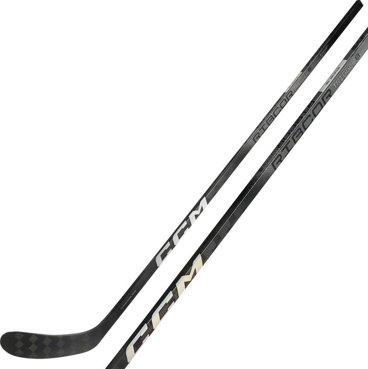 CCM Ribcor Trigger 8 Pro Chrome SR Hockey Composite Stick (left, SR 85 Flex, 28) (Left)