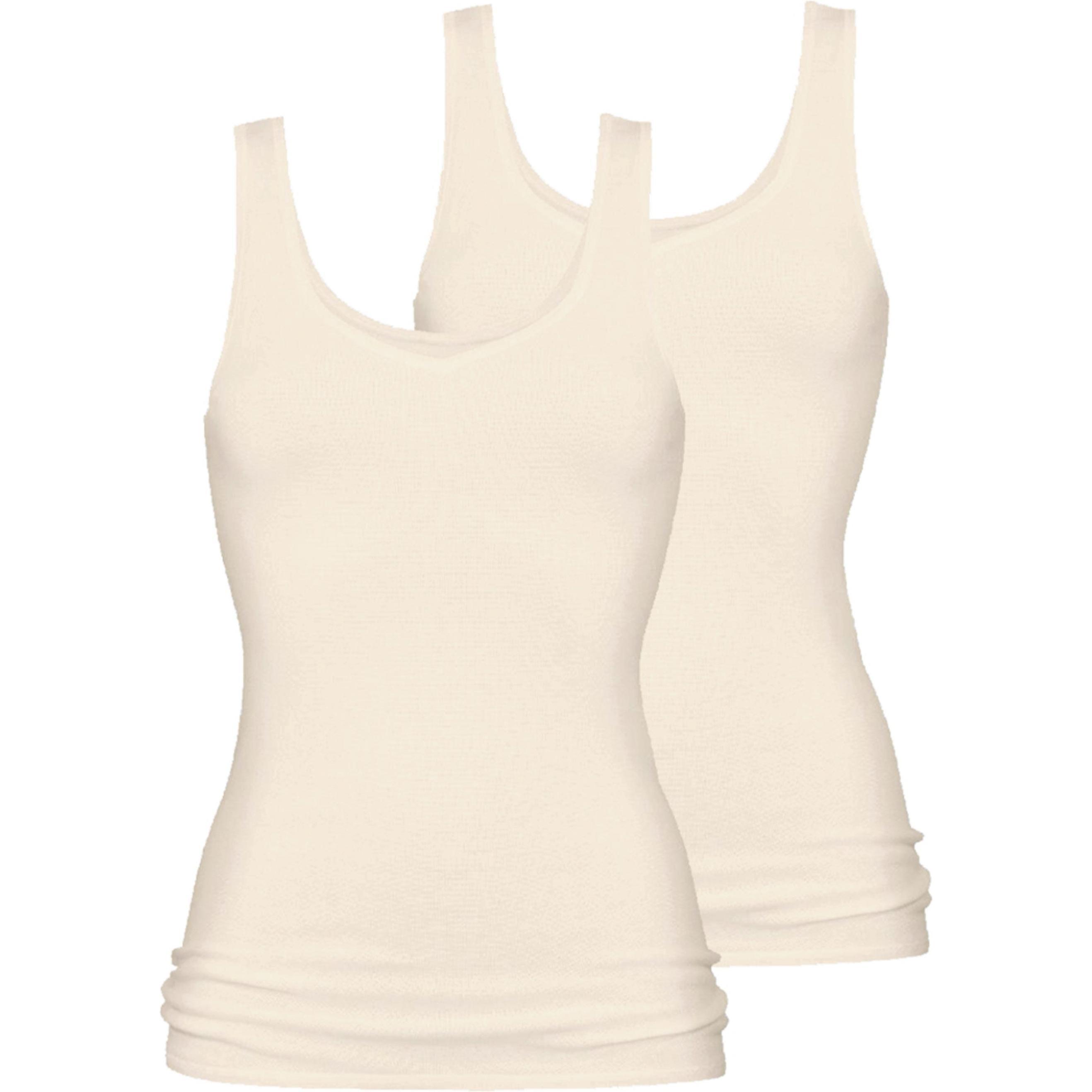 Mey, Damen, Shirt, 2er Pack 2000 Unterhemd / Tanktop, Beige, (38)