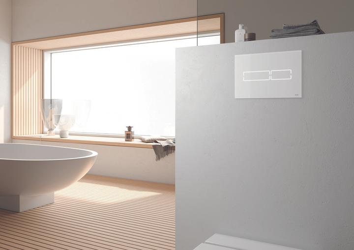 Produktbild TECE lux Mini Betätigungsplatte mit elektronischer Touch-Betätigung weiss