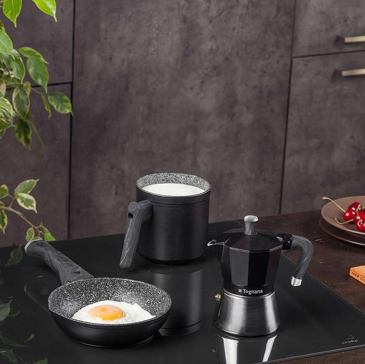 Immagine prodotto Tognana Porcellane WS43003SPHA, Moka, 0,18 l, Nero, Argento, Alluminio, 3 tazze, Sphera (3 T.)