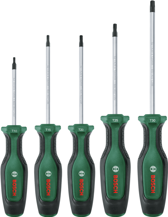 Actual product image Bosch Home & Garden Torx 5-piece screwdriver set (Pin-torx)