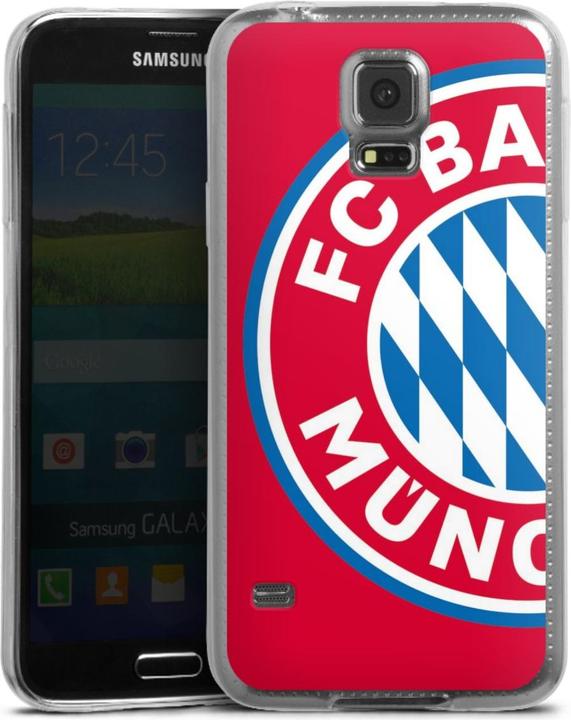 Produktbild DeinDesign Slim Case für Samsung Galaxy S5 Silikon Hülle Ultra Dünn Handyhülle FC Bayern München FCB (Samsung Galaxy S5)