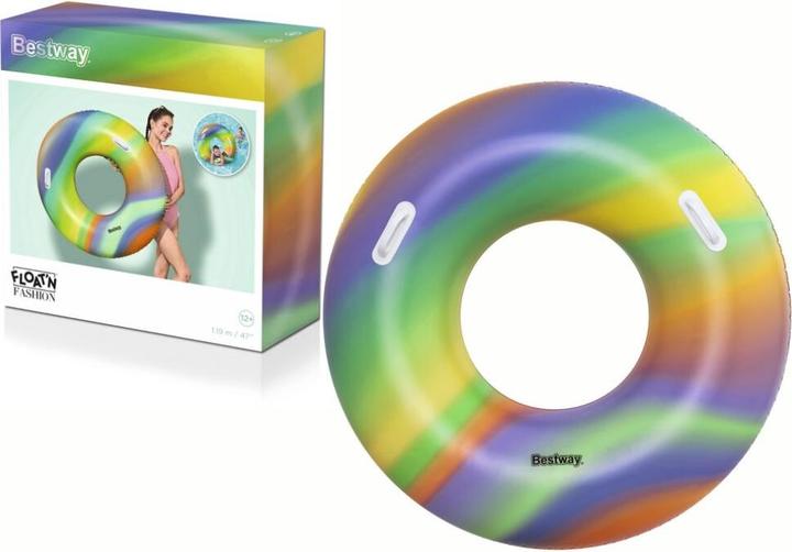 Actual product image Bestway Swimming ring Rainbow 1.19m