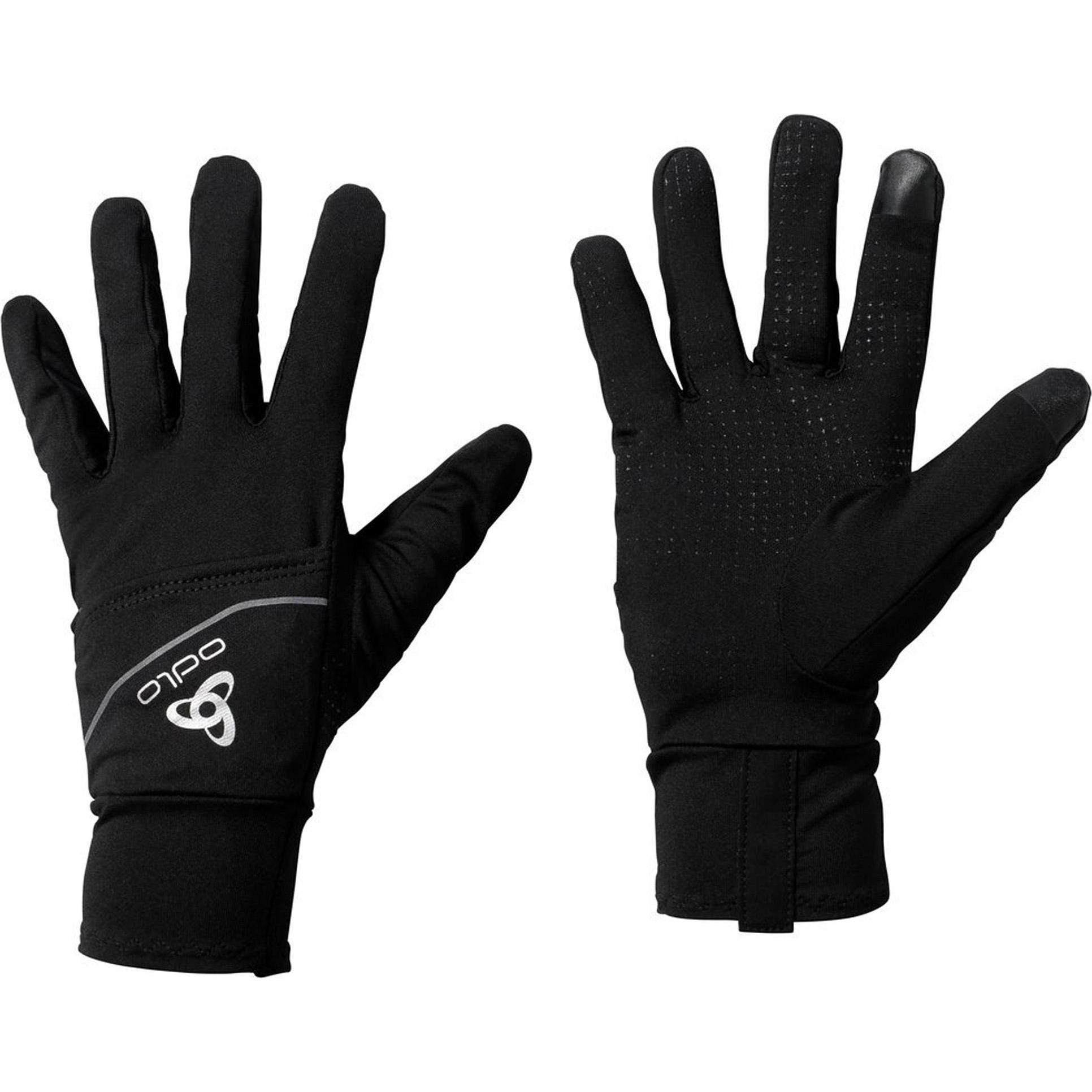 Odlo, Unisex, Handschuhe, Intensity Cover Safety Light, Schwarz, Orange, (XL)