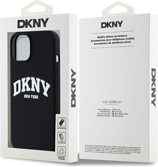 Actual product image DKNY DKHMP14SSNYACH iPhone 14 / 15 / 13 6.1" czarny/black hardcase Liquid Silicone White Printed Log (Apple iPhone 13, Apple iPhone 14, Apple iPhone 15)