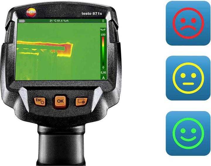 Immagine prodotto Testo 871s Set per la diagnosi degli edifici Termocamera da -30 a +650 °C 240 x 180 pixel 9 Hz