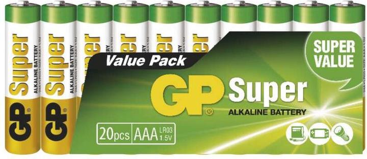 Immagine prodotto GP Batteries GP Super Alkaline 24A S20 - Batteria 20 x tipo AAA (20 pz., AAA)