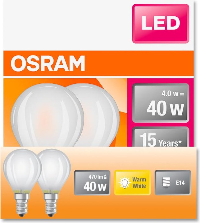 Actual product image Osram Star Classic P40 (E14, 4 W, 470 lm, 6 x, E)