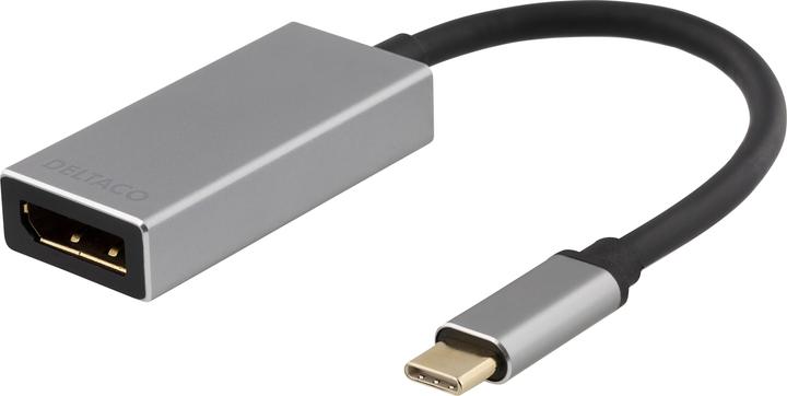 Produktbild Deltaco USBC-DP2 video cable adapter USB Type-C DisplayPort Black, Silver (USB Typ-C, 1 cm)