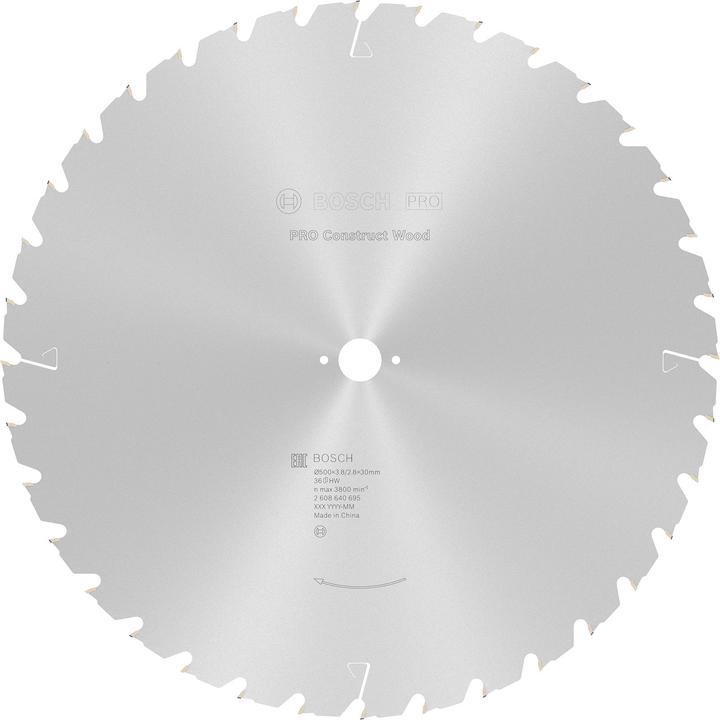 Produktbild Bosch Professional Zubehör PRO Construct Wood Kreissägeblatt, 500 x 3,8 x 30 mm