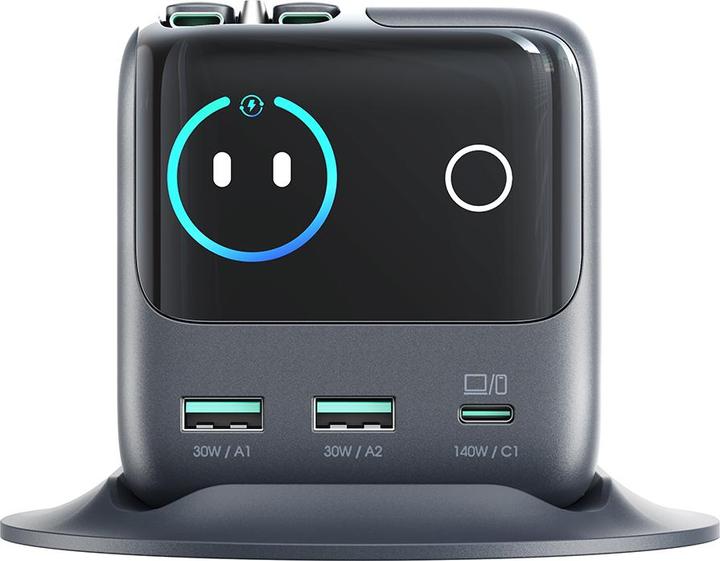 Produktbild Joyroom JR-TRD01 PODIX 140W 5-Port Desktop GaN Charger - Dark Gray (140 W, 5 Ports)