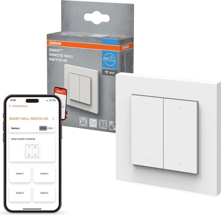 Image du produit Osram SMART+ WIFI REMOTE WALL SWITCH 4 Button