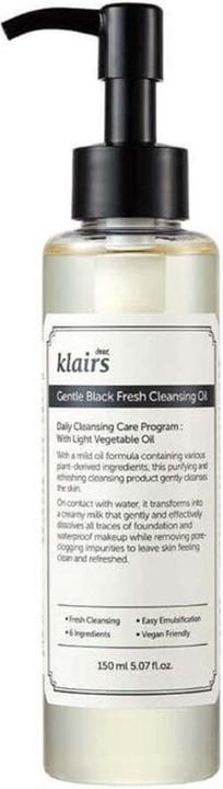 Klairs Gentle Black Fresh Cleansing Oil (Cleansing oil, 150 ml)