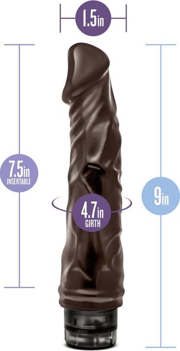 Actual product image Blush Dr. Skin â Cock Vibe no6 vibrator â chocolate