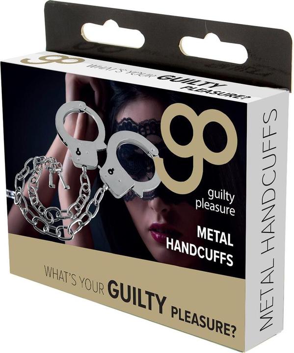Actual product image Guilty Pleasure GP Metal Handcuffs Long Chain