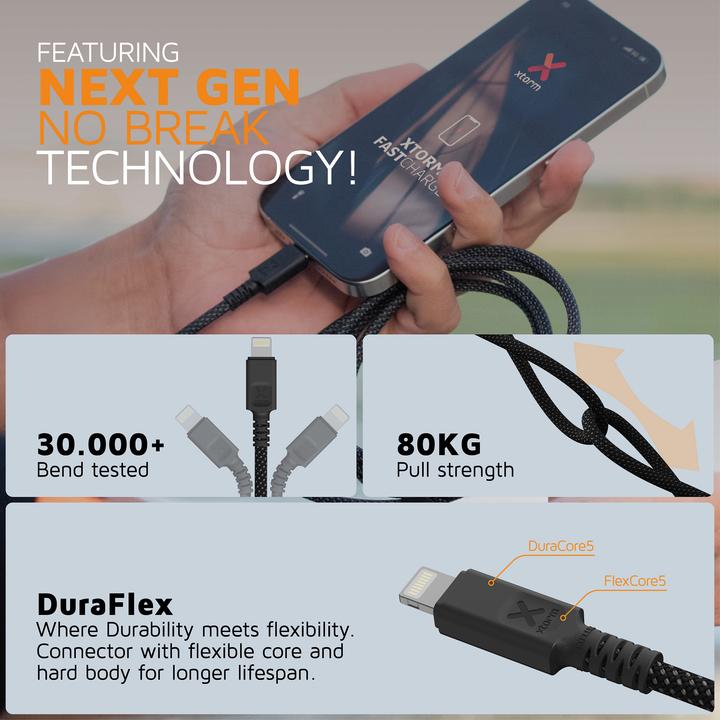 Image du produit Xtorm USB-A -> Lightning 3.0m Next Gen Cable (3 m, 12 W)