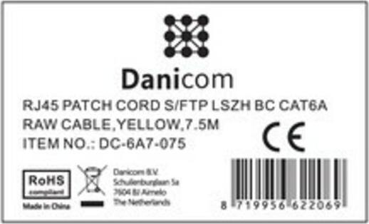 Produktbild Dsit CAT 6a Netzwerkkabel LSOH (CAT6a, 7.50 m)