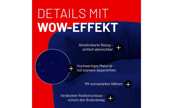 Image du produit Lumaland Sitzsack Lounge 30 L, Dunkelblau